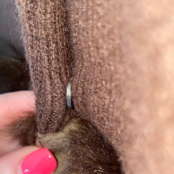 Sunday Brown Sweater with Fur Trim - Picture 7 of 11
